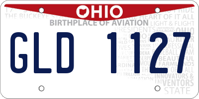 OH license plate GLD1127