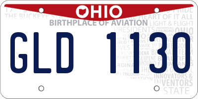 OH license plate GLD1130