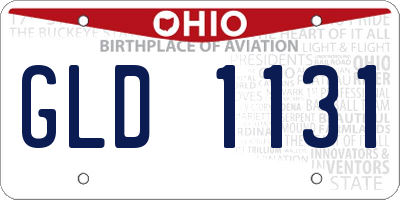 OH license plate GLD1131