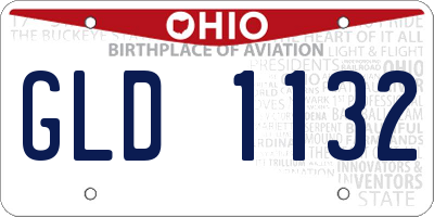 OH license plate GLD1132