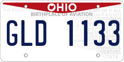 OH license plate GLD1133
