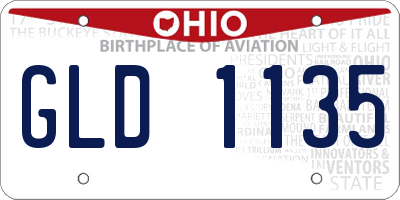 OH license plate GLD1135