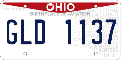 OH license plate GLD1137
