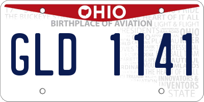 OH license plate GLD1141