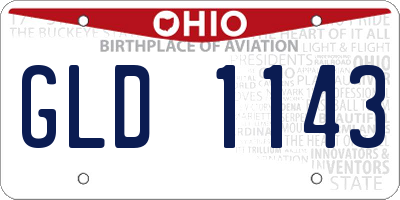 OH license plate GLD1143