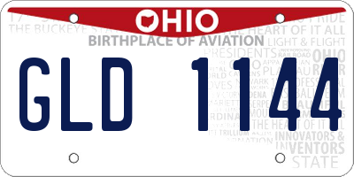 OH license plate GLD1144