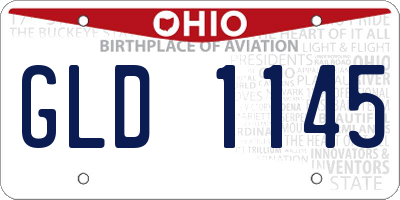 OH license plate GLD1145