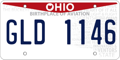 OH license plate GLD1146