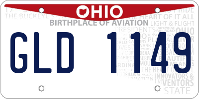 OH license plate GLD1149