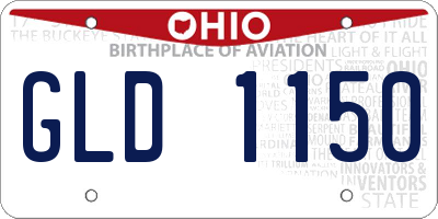 OH license plate GLD1150
