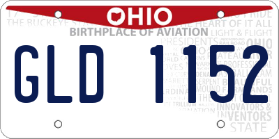 OH license plate GLD1152