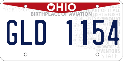 OH license plate GLD1154