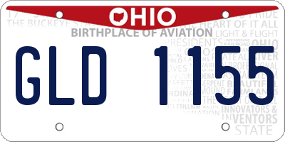 OH license plate GLD1155