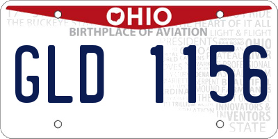 OH license plate GLD1156
