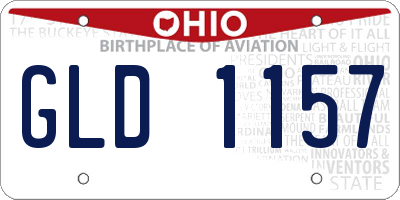 OH license plate GLD1157