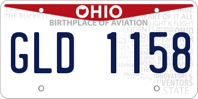 OH license plate GLD1158