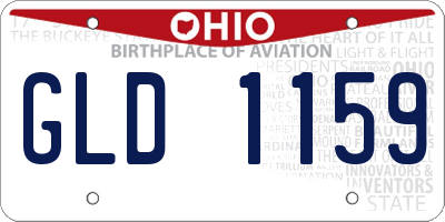 OH license plate GLD1159