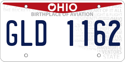 OH license plate GLD1162