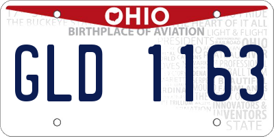 OH license plate GLD1163