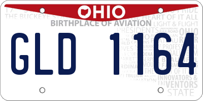 OH license plate GLD1164