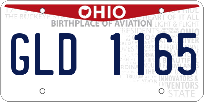 OH license plate GLD1165