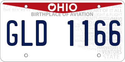 OH license plate GLD1166