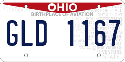 OH license plate GLD1167