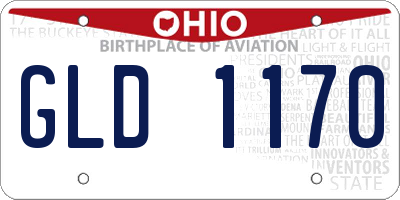 OH license plate GLD1170