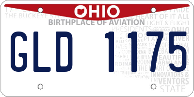 OH license plate GLD1175