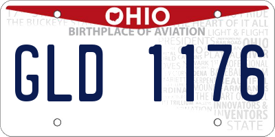 OH license plate GLD1176