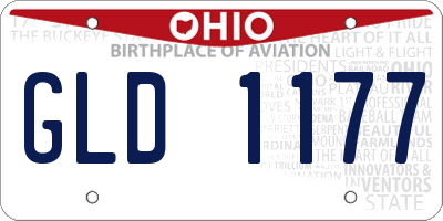 OH license plate GLD1177