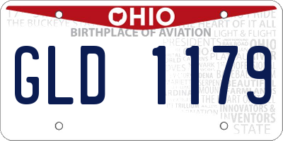 OH license plate GLD1179