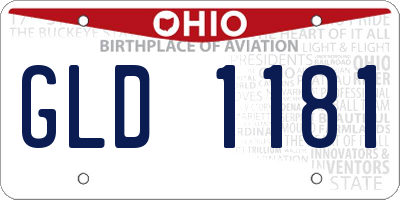 OH license plate GLD1181