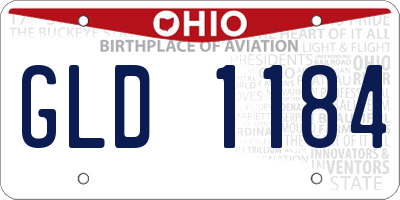 OH license plate GLD1184