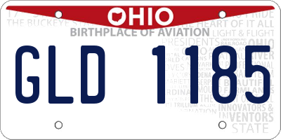 OH license plate GLD1185