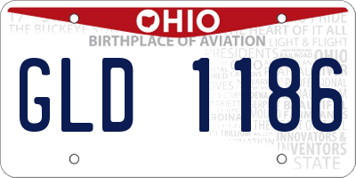 OH license plate GLD1186