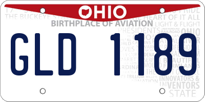 OH license plate GLD1189