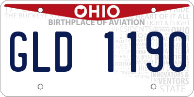 OH license plate GLD1190
