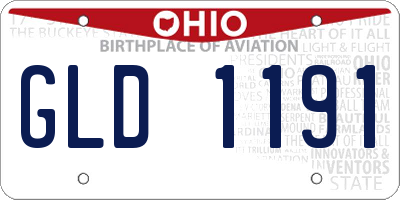 OH license plate GLD1191