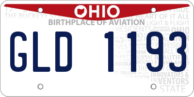 OH license plate GLD1193