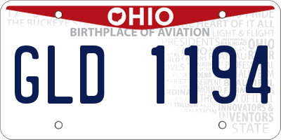 OH license plate GLD1194