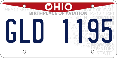 OH license plate GLD1195