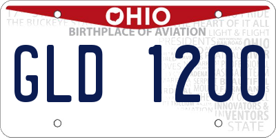 OH license plate GLD1200
