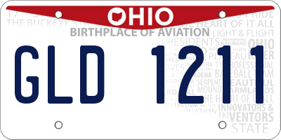 OH license plate GLD1211