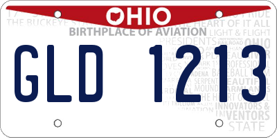 OH license plate GLD1213
