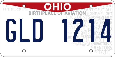 OH license plate GLD1214