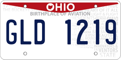 OH license plate GLD1219