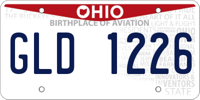 OH license plate GLD1226