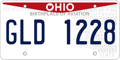 OH license plate GLD1228