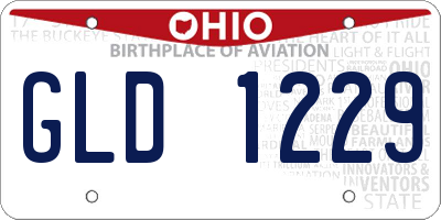 OH license plate GLD1229